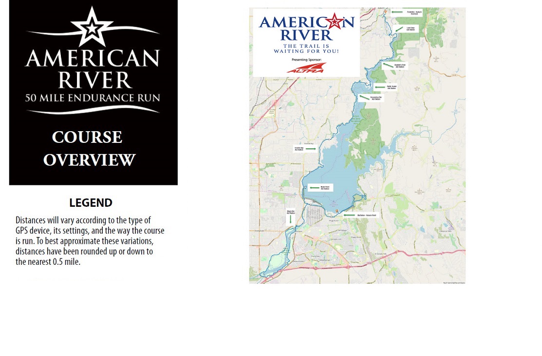 Course and Transportation American River 50 Mile Endurance Run